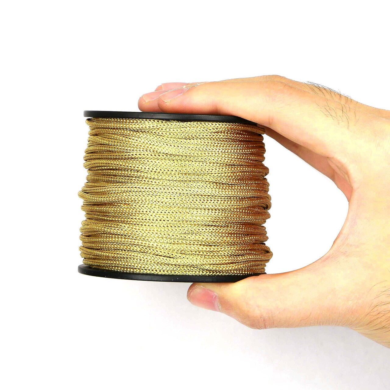 2mm 50 Yards Braided Lift Shade Cord for Necklace Bracelet String Cord, Blind Shade, Trim and Shoelaces (Gold)